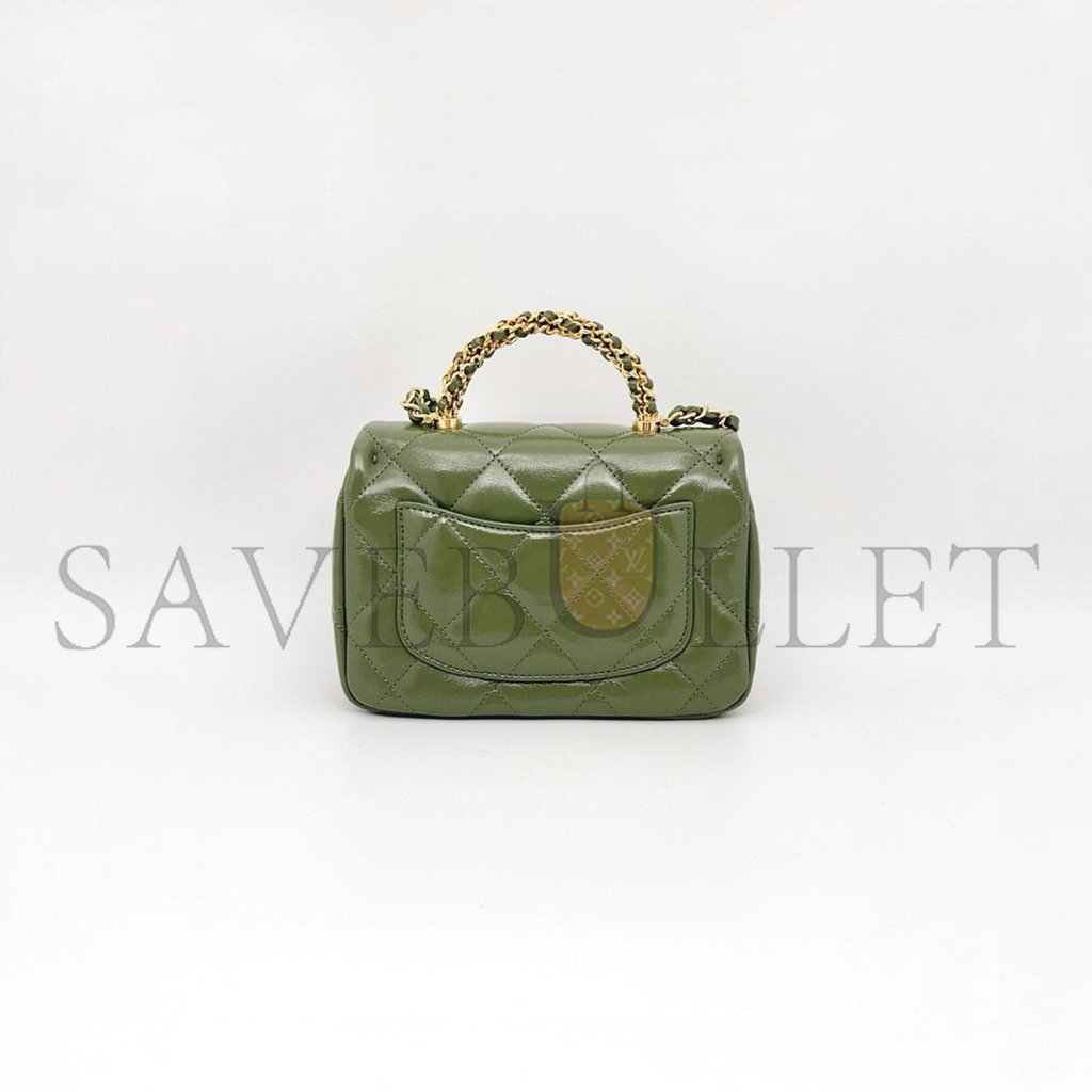 CHANEL MASTER CHANEL MINI FLAP BAG WITH TOP HANDLE AS5032 (19*14*8cm)